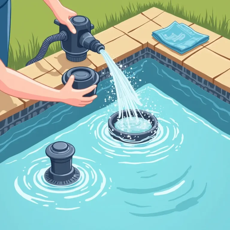 تمیزکردن صافی پمپ استخر